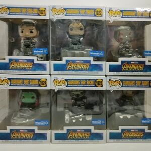Funko Pop Avenger Guardian Ship Drax, Gamora, Groot, Star-Lord, Mantis & Rocket